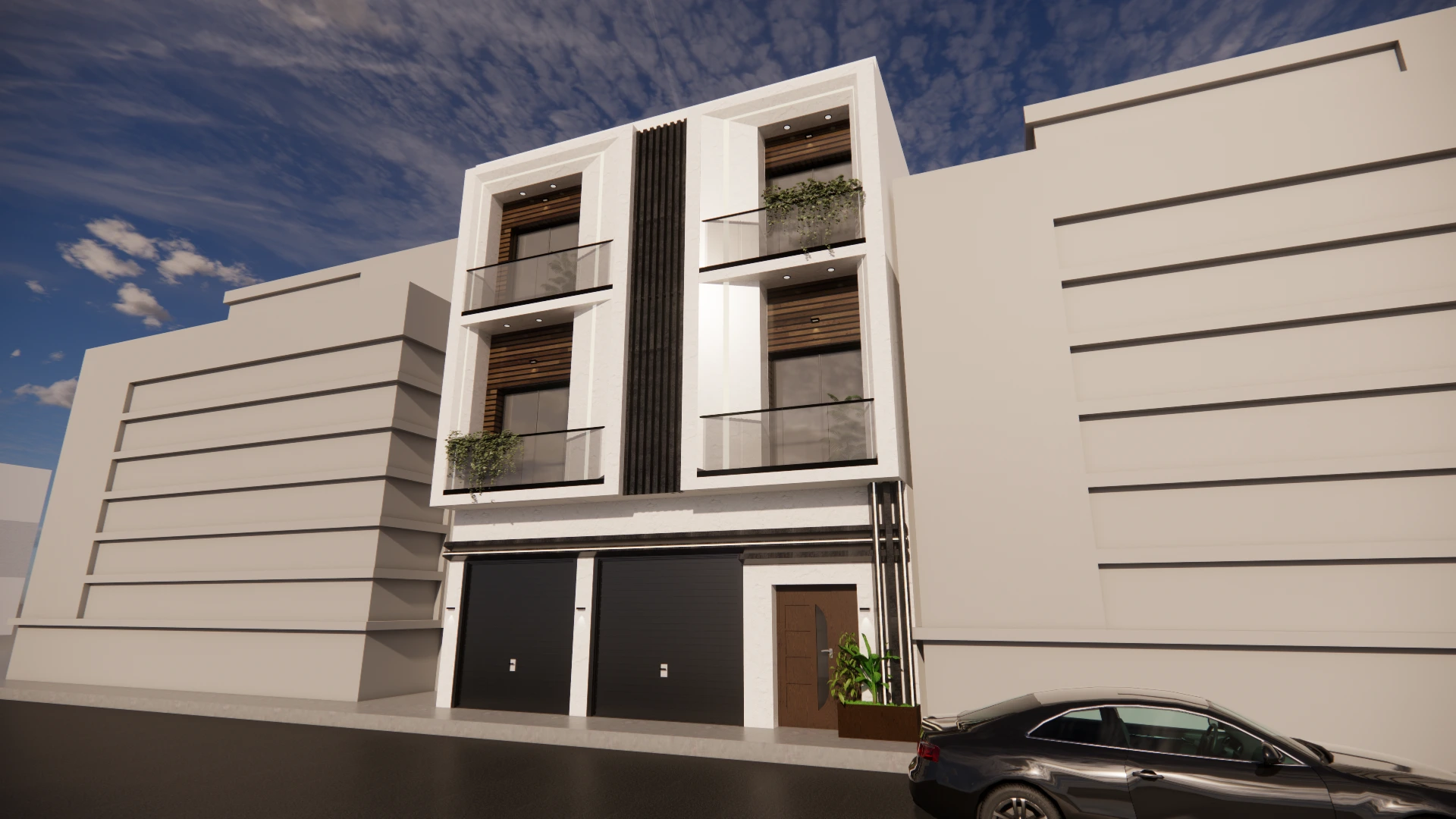 Villa en R+2 avec 2 garages