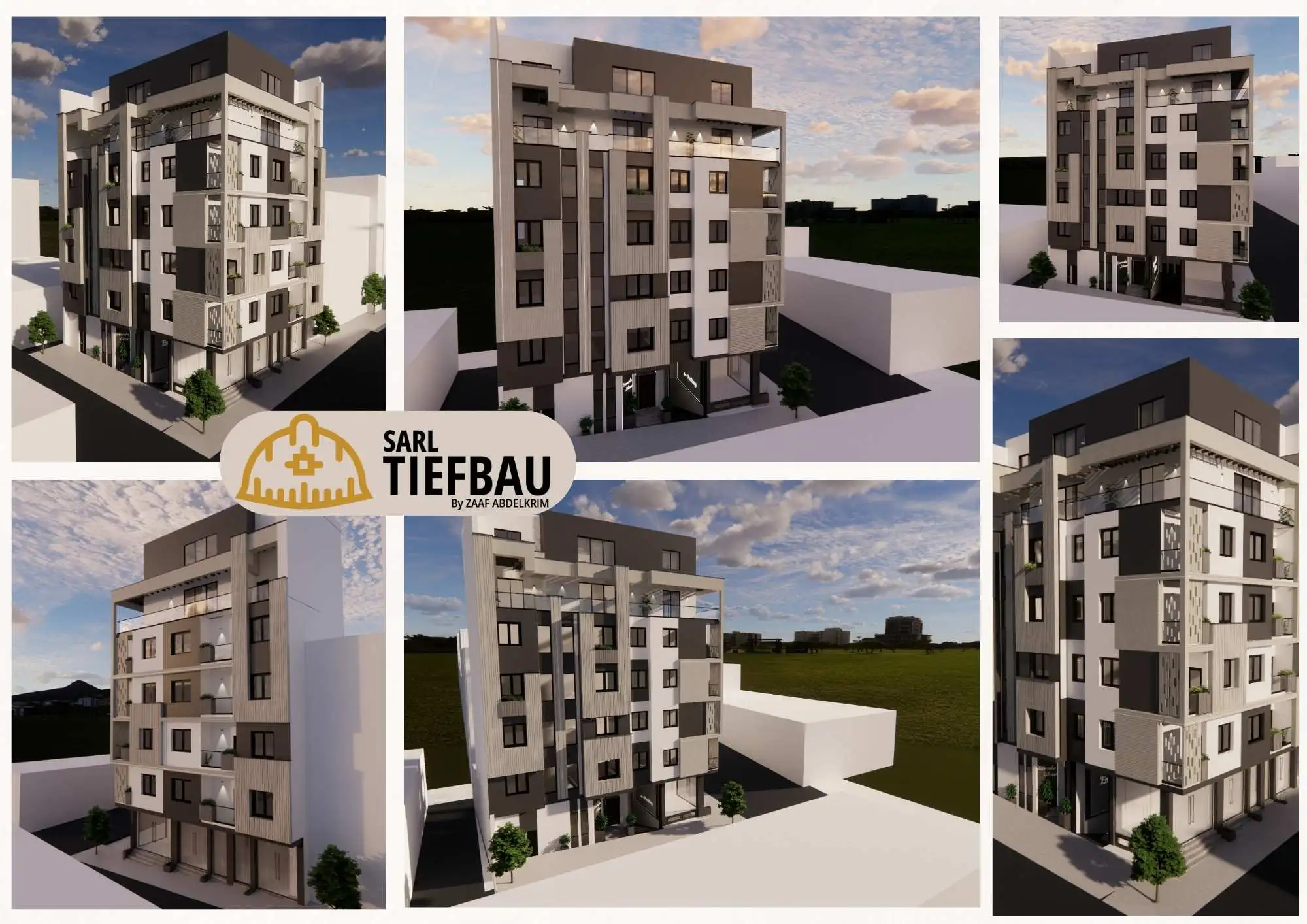 CONSTRUCTION D’UN IMMEUBLE EN RDC + 4 ÉTAGES + 2 ATTIQUES AVEC SOUS-SOL (14 APPARTEMENTS)
