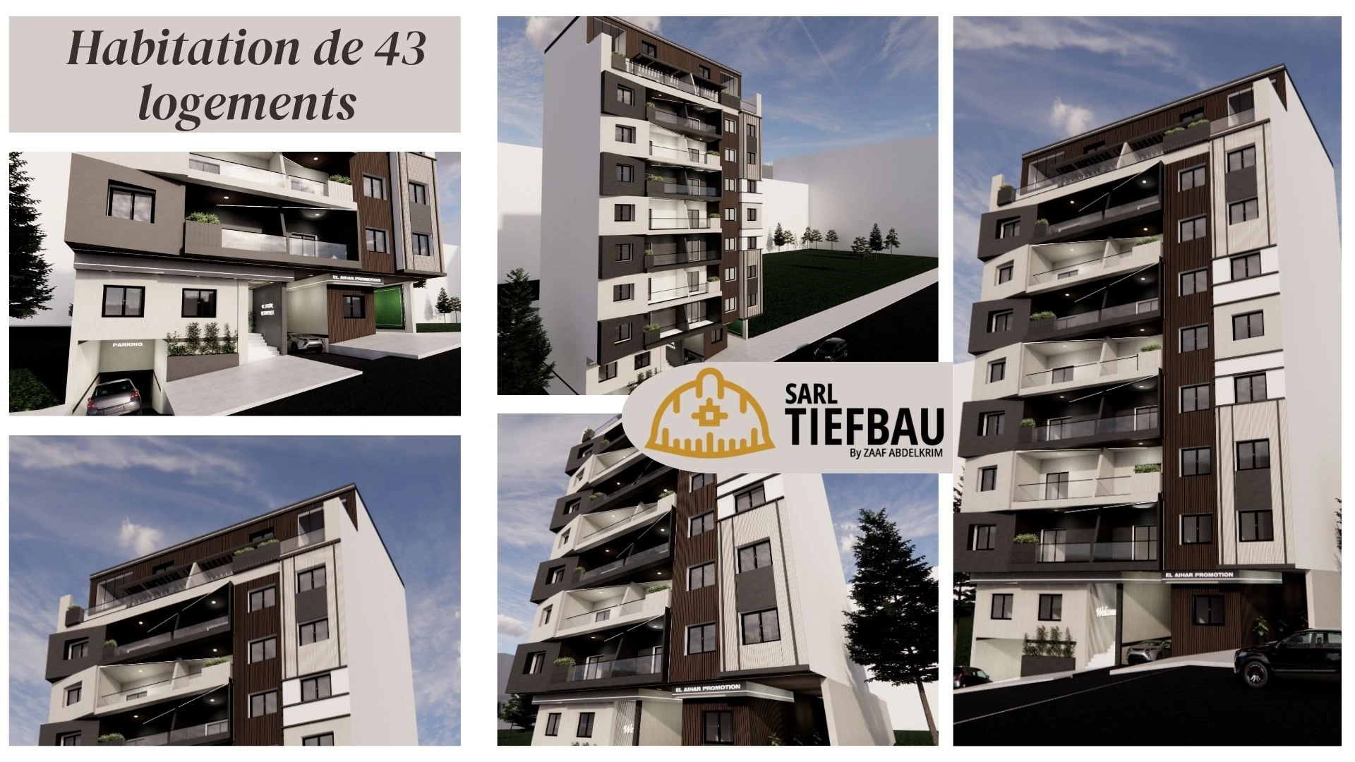 CONSTRUCTION D'UNE HABITATION EN R+7+ATTIQUE EN DUPLEX+ENTRE-SOL+SOUS-SOL (43 logements)